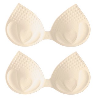 乳膠一體式超薄心形胸墊 2入組