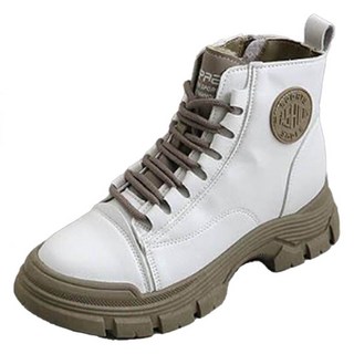 JACK&JILL 毛絨內裡拉鍊綁帶軍靴 JD4706