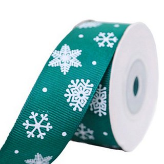 聖誕節圖案包裝用緞帶, 綠松石鑲嵌, 1個, 9m