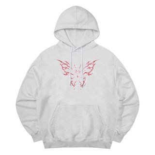 Escapefrom 粉色金屬蝴蝶印花連帽T恤