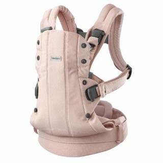 베이비뵨 유아용 베이비 캐리어 하모니 우븐 멜란지 아기띠, 라이트 핑크