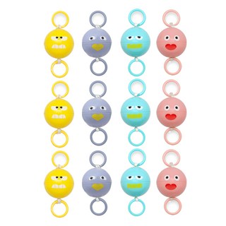 極光表情符號咻咻溜溜球 4款 x 3p組, 1套, 黃色 + 紫灰色 + 薄荷色 + 粉紅色