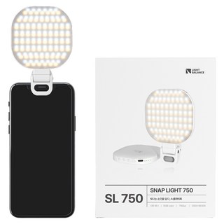 라이트밸런스 방송 촬영 셀카 휴대용 핸드폰 조명 지속광 LED 핫슈 클립형, 1개, 스냅라이트 SL-750