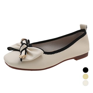 Elsso 女款大尺碼蝴蝶結氣墊平底鞋