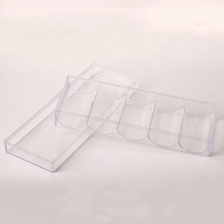 B2WIN 硬幣籌碼 撲克籌碼盒, 1個, 透明