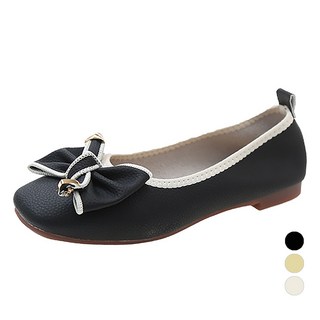 Elsso 女款大尺碼蝴蝶結氣墊平底鞋