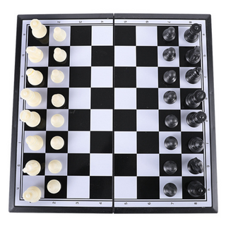 B2WIN 簡易磁吸式西洋棋盤 + 棋子組 29 x 29, 1套, 白黑色