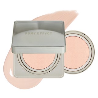PONY EFFECT 零暗沉柔霧持久水氣墊 15g+補充粉蕊 15g, 001 Rosy Ivory(19號), 1組