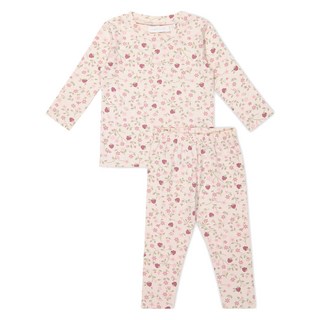 제이미케이 아동용 코튼 아틀라스 롱 슬리브 파자마 상하의 세트