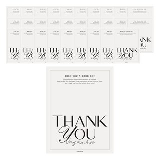 핸즈픽 노멀 땡큐 마감 스티커 대형, 그레이, 40개