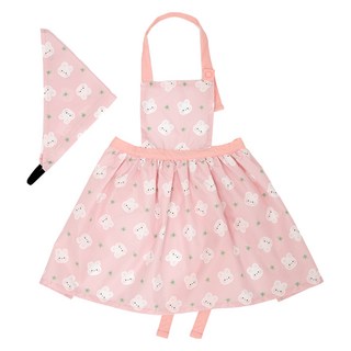 세맘스 여아용 프릴 앞치마 + 두건 세트