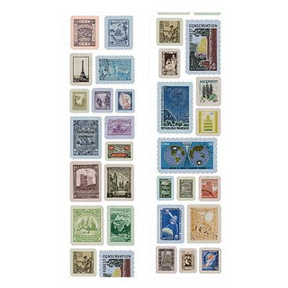 라벤티아 빈티지 우표시리즈 데코 스티커, 타입4, 1개