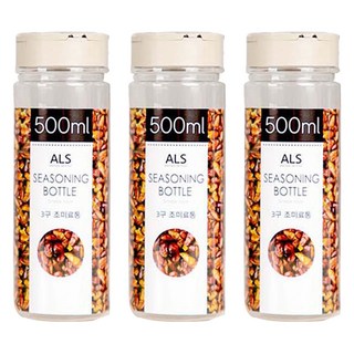 리빙패밀리 3구 조미료 통, 500ml, 3개