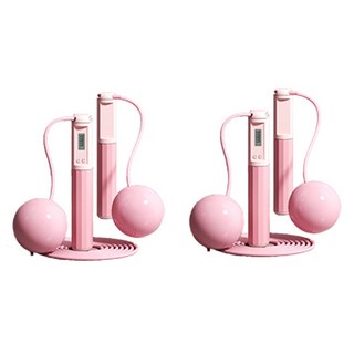 Regens 2合1有線無線室內外居家訓練跳繩, 粉紅色