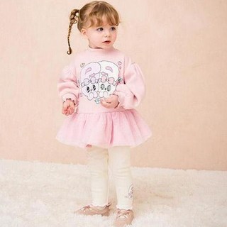 milkmile 女童款 Esther Bunny Love Winter 刷毛內搭褲