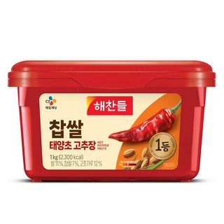 해찬들 찹쌀태양초고추장, 1kg, 1개
