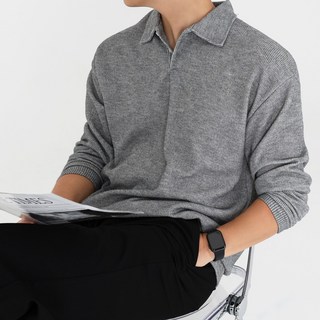 男士 Inpius Roic 柔軟長袖翻領針織衫 T24FW1-DM017