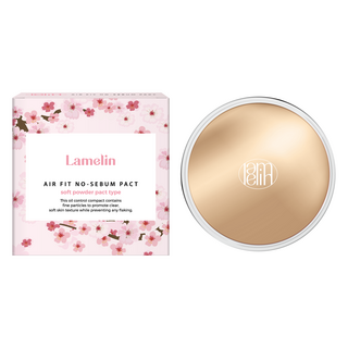 Lamelin 空氣感控油蜜粉餅 12g, 1盒, 白色