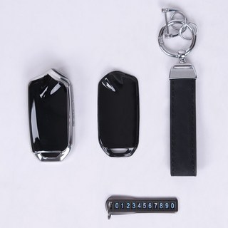 어반카 프리미엄 라인 스마트키 풀커버 키케이스 세트, 블랙 실버, 기아 4버튼 B