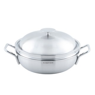 쉐프윈 316 STS 커퍼코어 파티웍 + 커버 + 스티머 세트, 1세트, 28cm