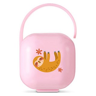 DMIND 便攜式奶嘴衛生收納盒, 1個, 粉紅色(樹懶)