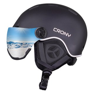 CRONY 護目鏡一體成型模內滑雪頭盔, 霧面黑, 1個