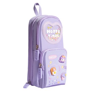 아트조이 스탠딩 백팩 필통, 보라 아이스크림콘 소녀, 1개