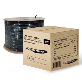 애니포트 CAT 6 UTP 옥외용 랜케이블 AP-6UTP-305MOD, 1개