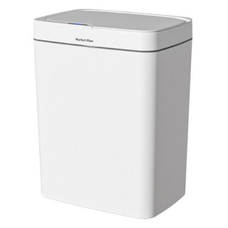 Market Plan 動態偵測智慧感應多功能垃圾桶 15L, 白色
