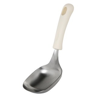 이지실리 方形不鏽鋼料理勺 服務匙, 白色, 1個