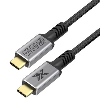 IX Type-C to Type-C USB4 8K 40Gbps Thunderbolt 4 高速充電數據線 240W, 0.5m, 1個, 混合色