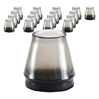 앙플러스 미끄럼방지 강화투명 의자 발커버 18p 세트, 그레이, 18개