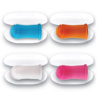 멍냥 반려동물 360도 서라운드 실리콘 칫솔 4종 세트 2.5 x 5 cm, Mixing, 1세트