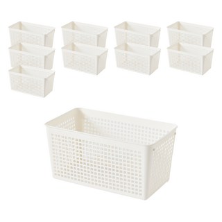 브리다 국내 제조 팬트리바구니 2호, 크림화이트, 10개