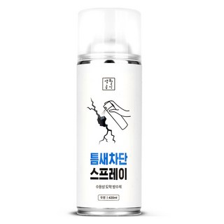생활공식 틈새차단 누수 보수 방수 스프레이 투명 420ml, 1개