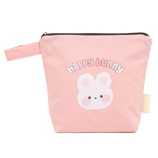 세맘스 양면방수 동글동글 수건파우치, 해피버니