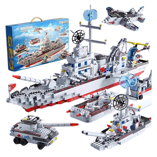 B2WIN Sunanil 玩具機器人公仔 超大型飛彈航空母艦 + 禮物包裝套組, 1套