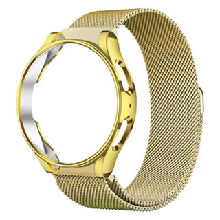 아이엠판다 갤럭시워치 메탈스트랩 케이스 세트, 골드, 1세트