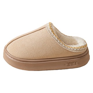 Elsso 麂皮雪靴拖鞋, 米色, 250~255