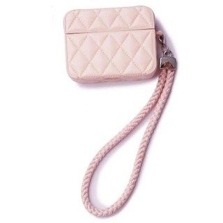 TEN BRIDGE 絎縫迷你包保護殼 + 提把套組, AirPods 4代, 1套, 粉紅色