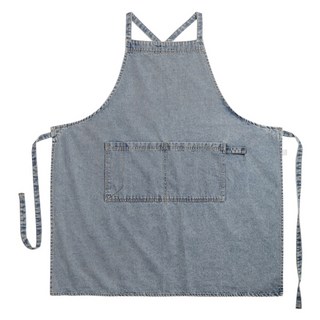 다퍼남 빈티지 청 데님 앞치마, 연청, 1개
