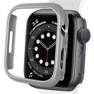 심플리로어 PC 프레임 스마트워치 케이스, 1개, 실버