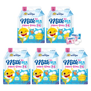 孩童用碰碰狐鯊魚寶寶初乳葉酸鈣鋅糖果 牛奶口味 20顆入, 40g, 5袋