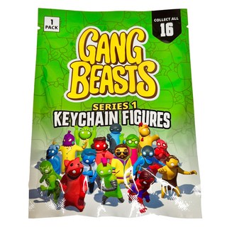 PINOCCHIO Gang Beasts 塑膠袋鑰匙圈公仔 隨機出貨, 1個