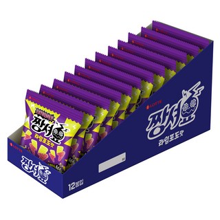 롯데웰푸드 짱셔요 라임포도맛 12개입, 48g, 12개