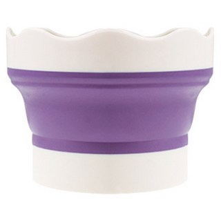 마다꾸미 미술용 접이식 휴대용 수채화 붓꽂이 물통, 퍼플