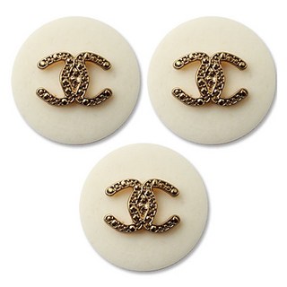 ButtonKing 大衣西裝巫師C鈕扣 21mm, 3個, IV線黑色G