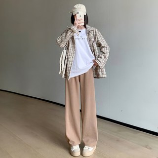 Elsso 女款寬鬆刷毛寬褲