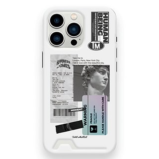 Design Plus 心情拼貼卡片夾硬殼手機殼