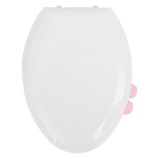 附衛生把手一體式馬桶坐墊 O型, 單一顏色, 隨機出貨(衛生把手)
